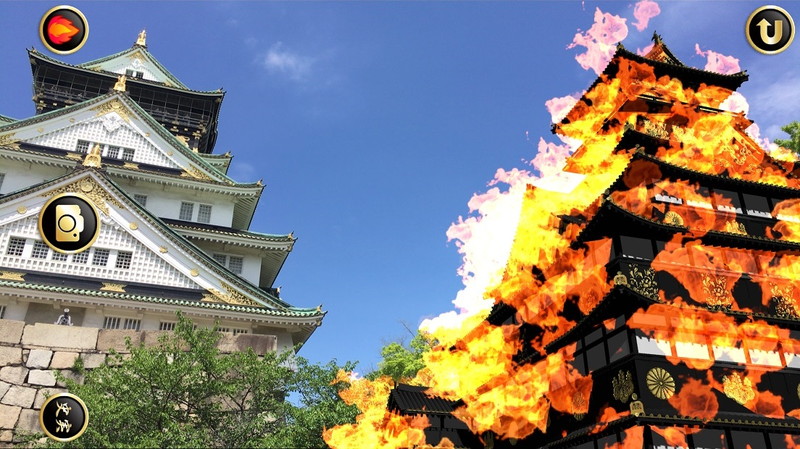 大坂夏の陣が手のひらに、真田幸村と記念撮影もできる「AR大坂城豊臣