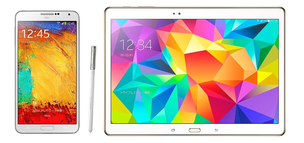 au、「GALAXY Note 3 SCL22」「GALAXY Tab S SCT21」をAndroid 5.0に
