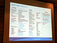 WQMでは音声通話やWebブラウジングなどがテストできる