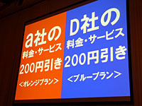 他社より200円安い「オレンジプラン」「ブループラン」は、キャンペーン期間中、契約期間も引き継げる。
