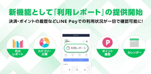 Line Pay に利用レポート機能 収支をカレンダーやグラフで ケータイ Watch