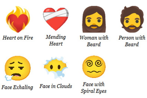 燃えるハートや雲の中の顔などを追加した新しい絵文字セット Emoji 13 1 が公開 21年に利用可能 ケータイ Watch