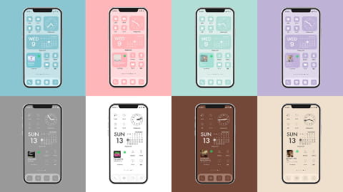 Iphoneのホーム画面をカスタマイズできるアイコンと壁紙のセット Az Icon ケータイ Watch
