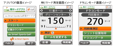 Au Smart Sports Golf で残りヤード計測アプリ配信 ケータイ Watch