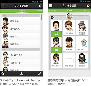 ソフトバンク Snsの連絡先を管理 利用できるandroidアプリ ケータイ Watch
