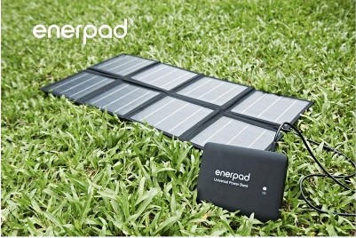 リンクス、モバイルバッテリー「enerpad」を充電できるソーラーパネル