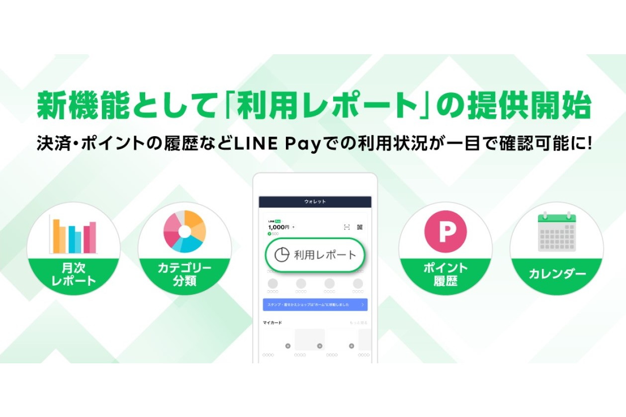 Line Pay に利用レポート機能 収支をカレンダーやグラフで ケータイ Watch