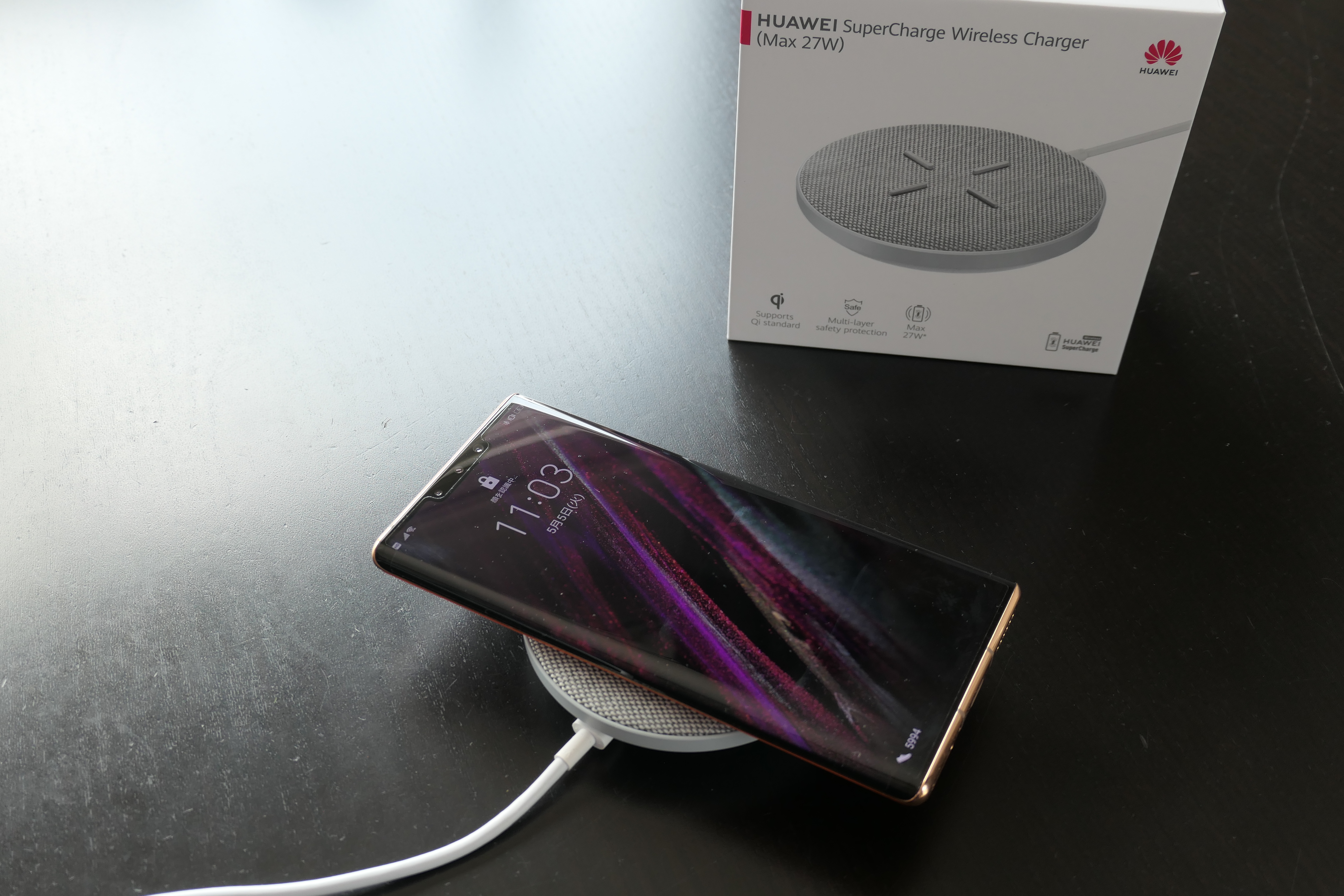 HUAWEI SuperCharge ワイヤレス充電器 最大27W