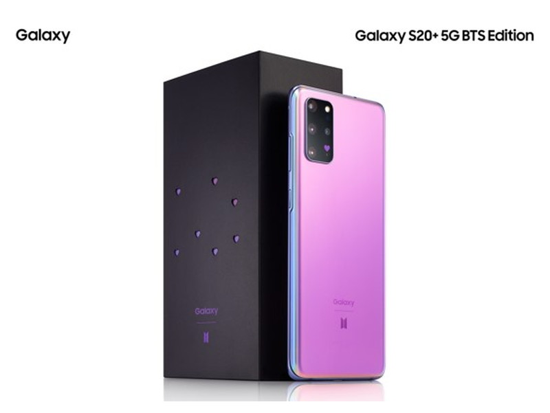 BTS Galaxy S20 + 5G、イヤホン、充電器 - スマートフォン/携帯電話