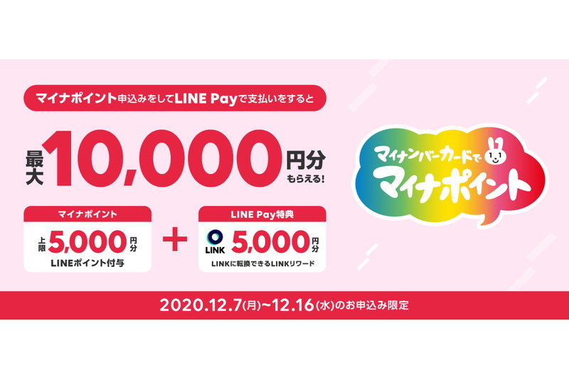 LINE Payのマイナポイント上乗せキャンペーン第3弾、5000円相当 ...