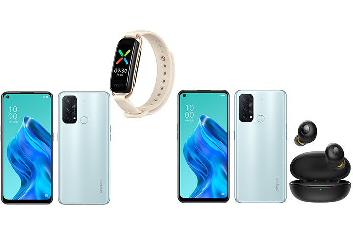OPPO Reno5 A」「OPPO A54 5G」にワイヤレスヘッドホンなどのセット 