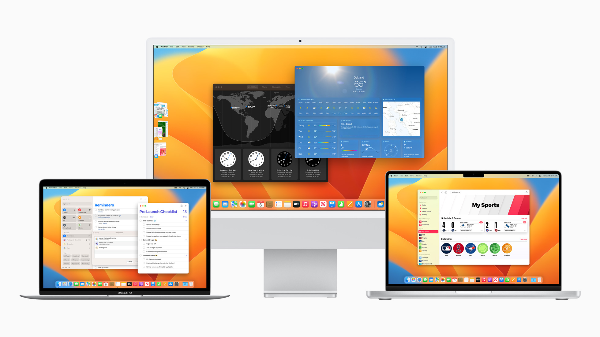 アップル、「macOS Ventura」を発表――“ステージマネージャ”などの新