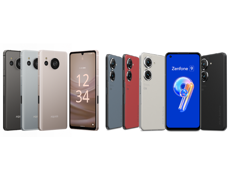 mineoから「AQUOS sense7」と「Zenfone 9」、25日に発売 - ケータイ Watch
