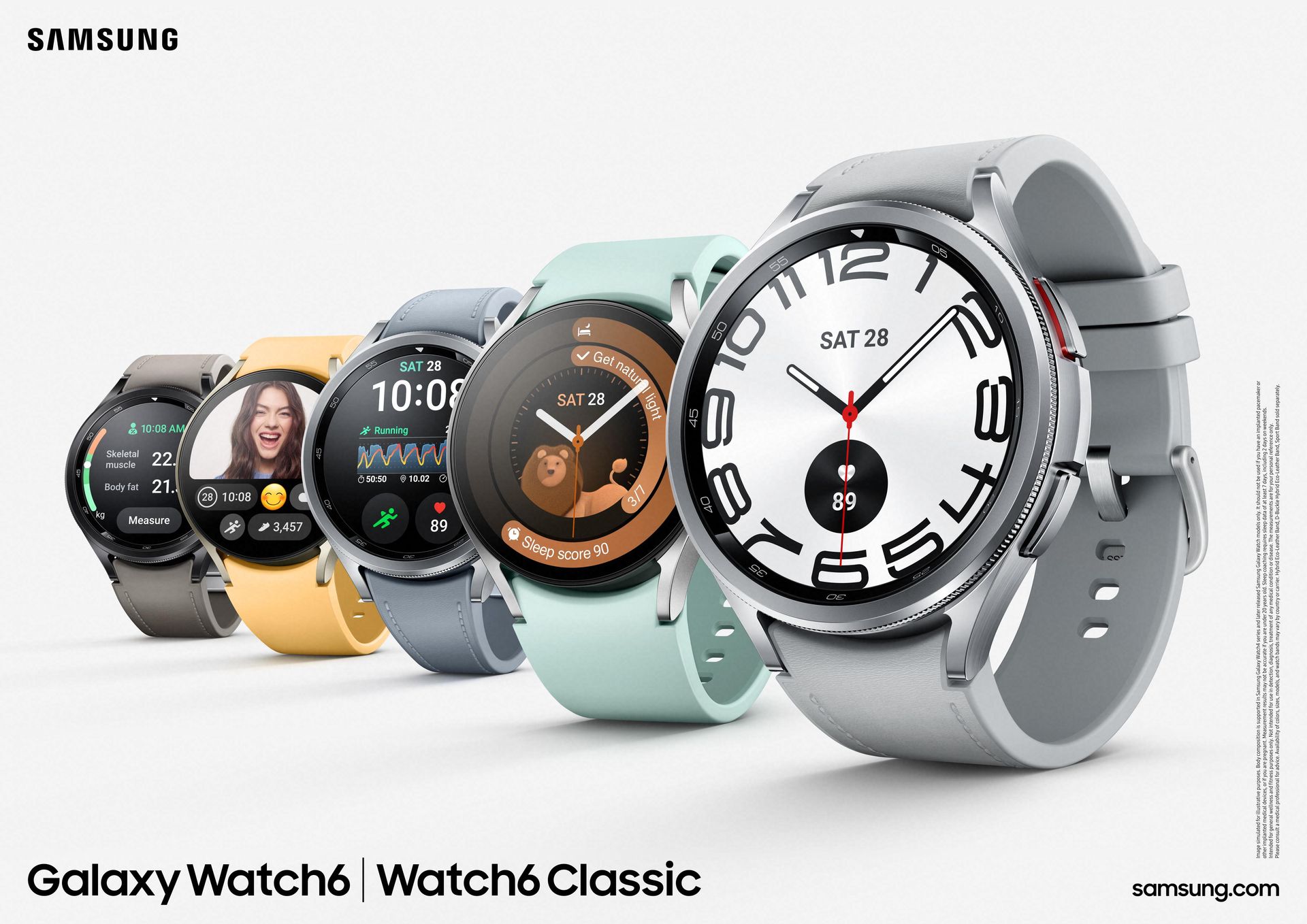 サムスン、スマートウォッチ「Galaxy Watch6/Watch6 Classic」を発表
