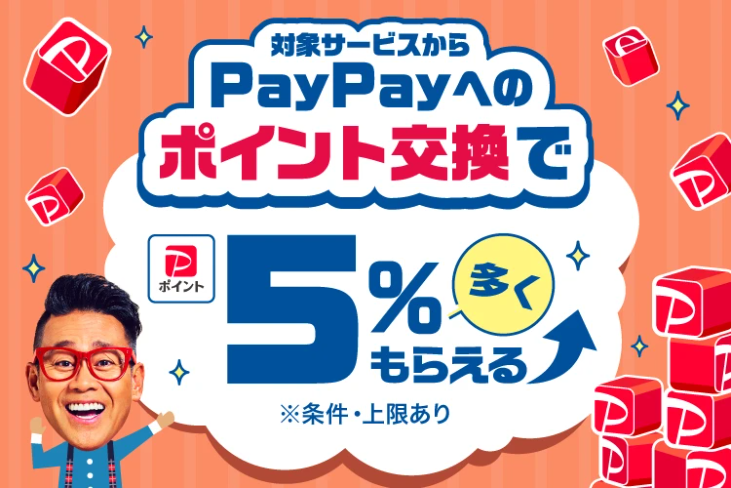 2月に対象サービスのポイントをPayPayポイントに交換すると5%還元キャンペーン - ケータイ Watch