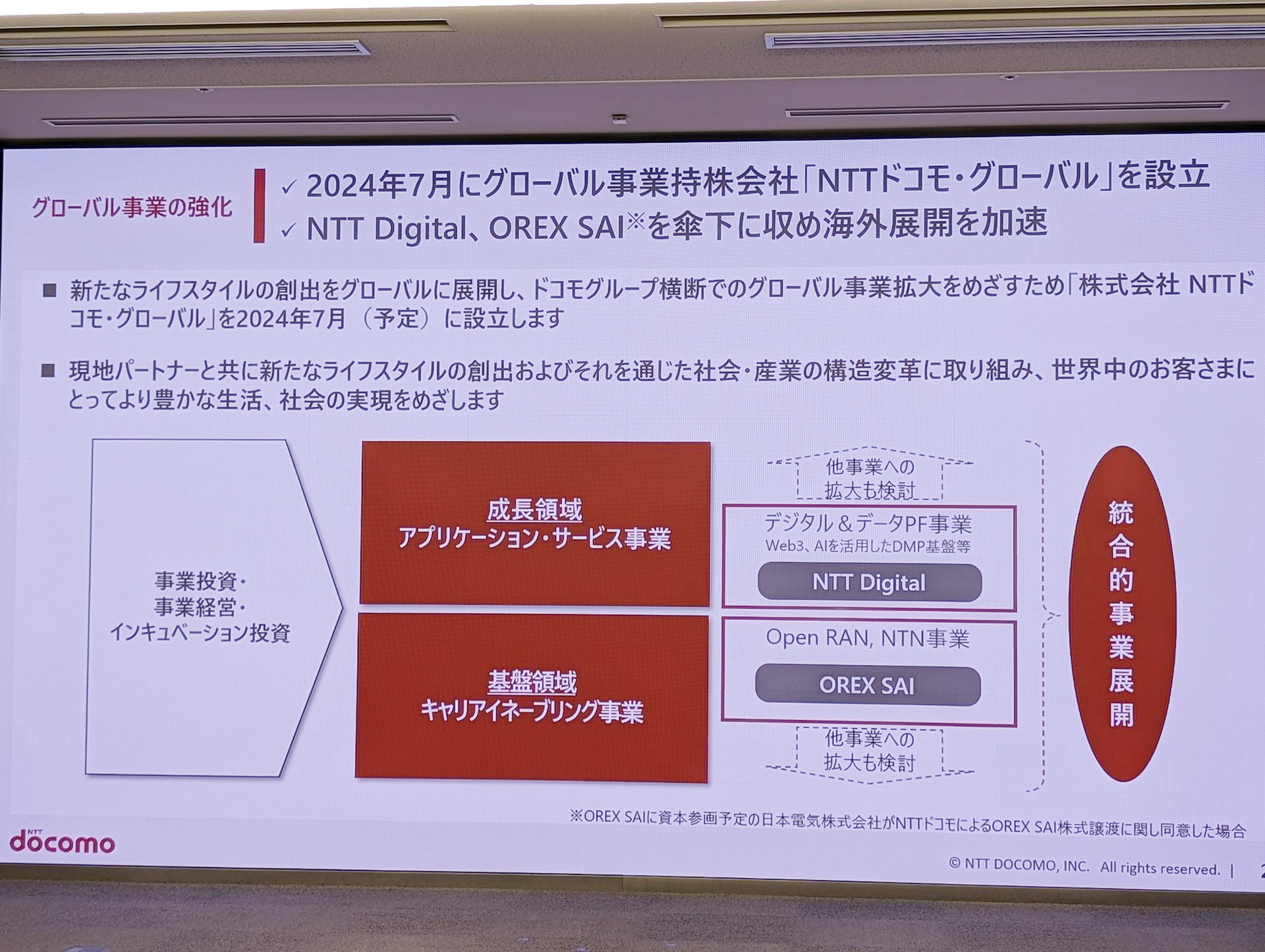 ドコモ、海外事業を統括する新会社「NTTドコモ・グローバル」設立 - ケータイ Watch