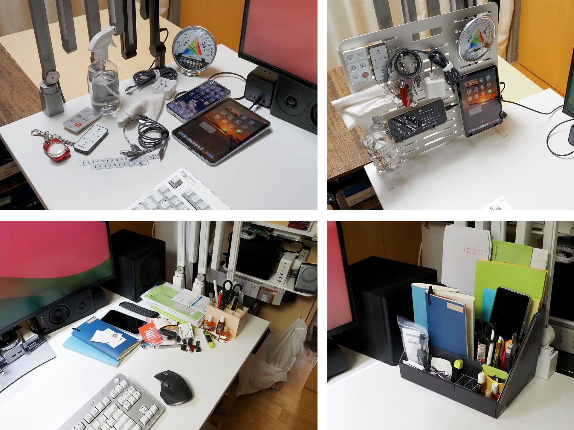 ハンドメイド　コンパクトデスク　オーダー受け付けます。 67-4577-83 デスクオーガナイザー ブラック TS-003-K 【AXEL】 アズワン