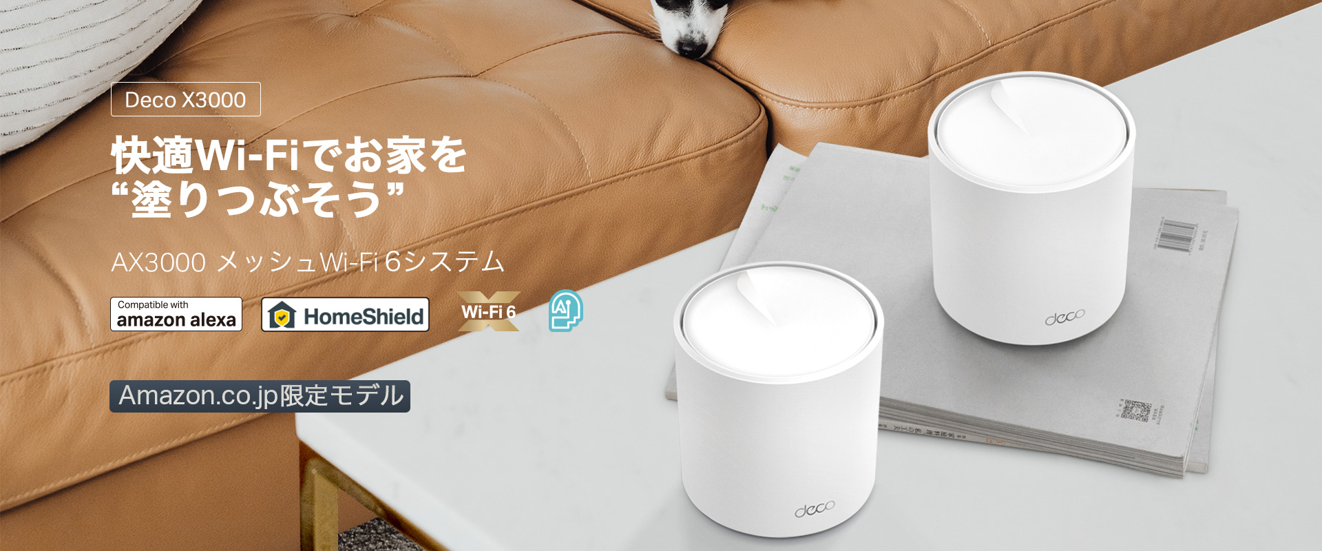 TP-Link、メッシュWi-Fiシステム「Deco X3000」を発売 Amazon限定