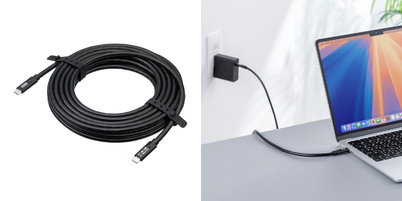 サンワサプライ、PD75WとAltモード対応USB Type-Cケーブル発売 長さは3