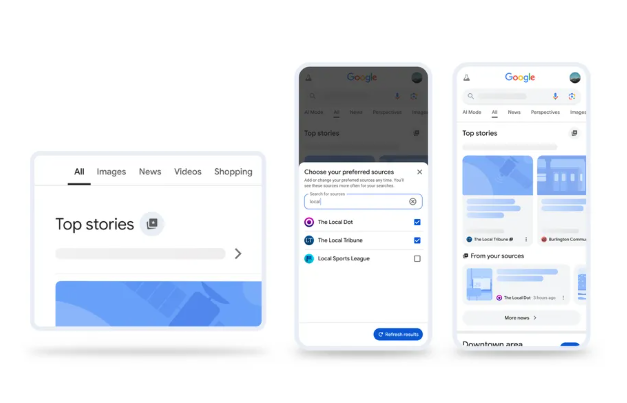 グーグル、「好みのメディアの優先表示」をグローバル展開へ