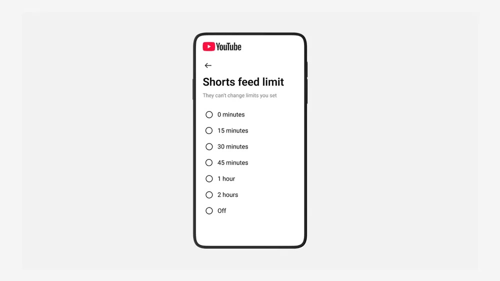 YouTubeが保護者向け機能を強化、ショート動画を0分に設定可能に