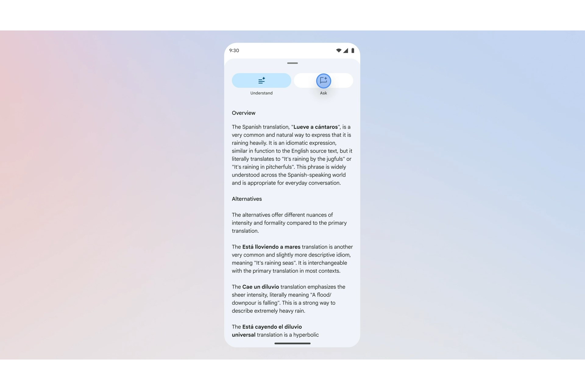 「Google翻訳」で「Gemini」を活用した新機能、会話に合わせた表現を提供