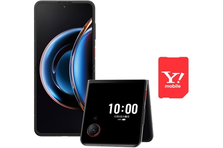 nubia Flip 3 A505ZT ブラック Y!mobile 縦折りスマホ「nubia Flip 3」は約4.4万円、Amazonでワイモバイルが