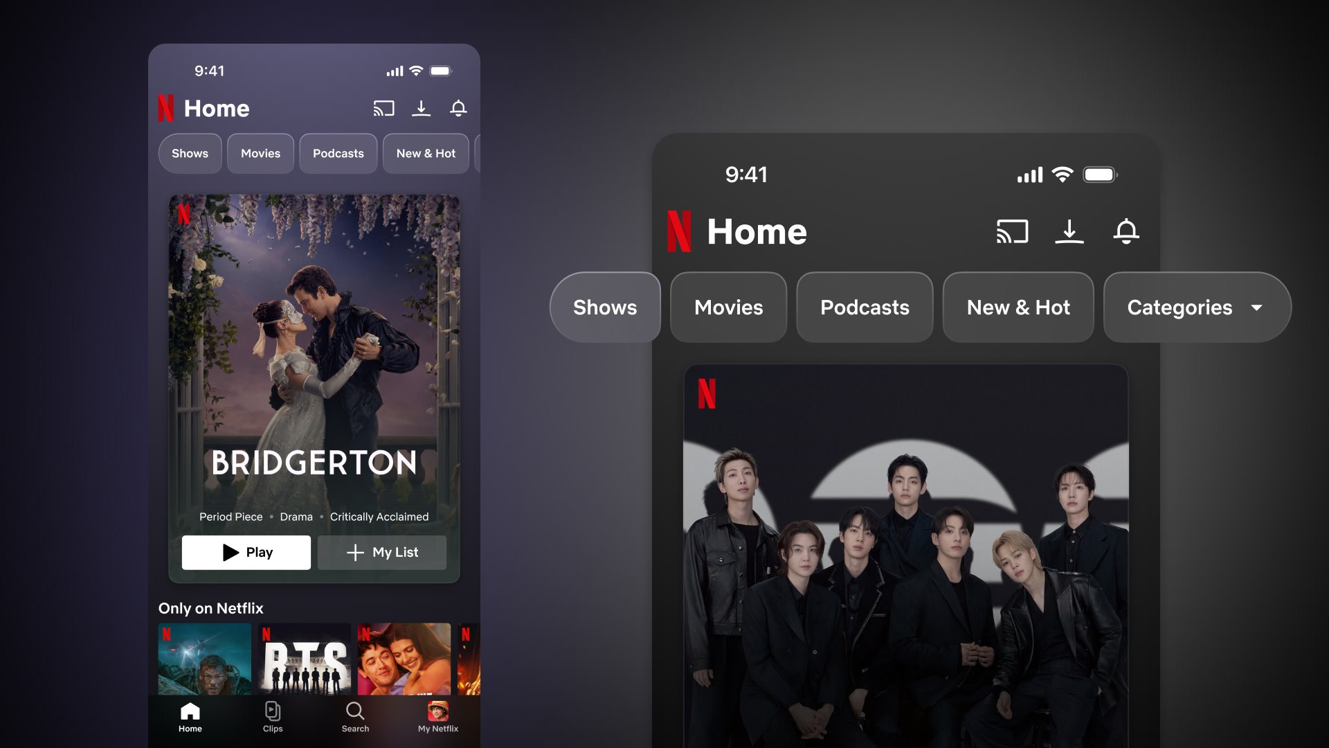 Netflix、スマホアプリ刷新へ　縦型動画追加など